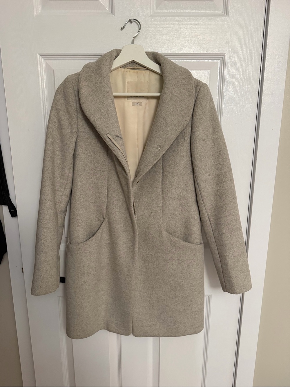 Wilfred cocoon heather grey Wool-Blend Pea Coat